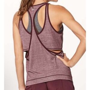 Gently Used Lululemon Run The Day Tank Heathered Dark Adobe/Dark Adobe‎